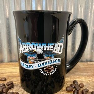Harley-Davidson Black Arrowhead Eagle, Peoria Arizona Coffee Mug. Lg.Quality mug